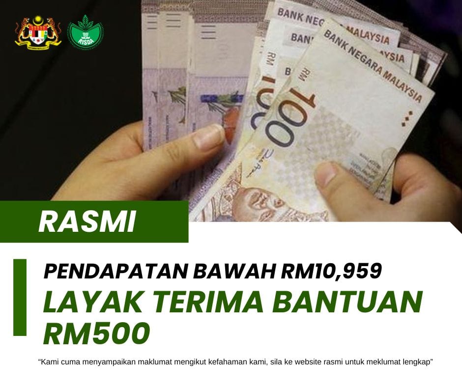 Pendapatan Bawah RM10 959 Layak Terima Bantuan RM500 Cara Buat Permohonan