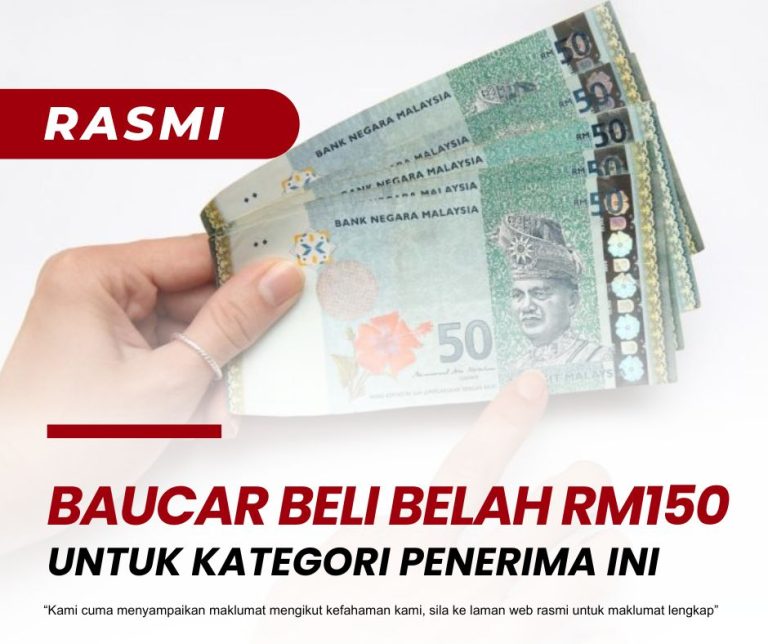 Bantuan Baucar Beli-Belah RM150 untuk kategori ini: Berikut cara buat permohonan