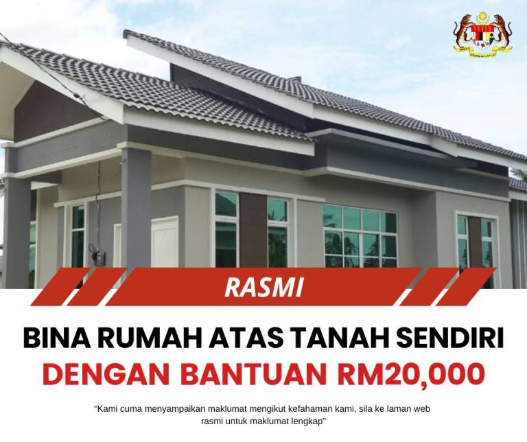 Bina rumah atas tanah sendiri dengan bantuan RM20,000: Berikut cara buat memohon