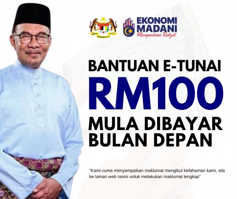 Bantuan e-Tunai RM100 untuk rakyat Malaysia boleh ditebus bulan depan: Ini penjelasannya