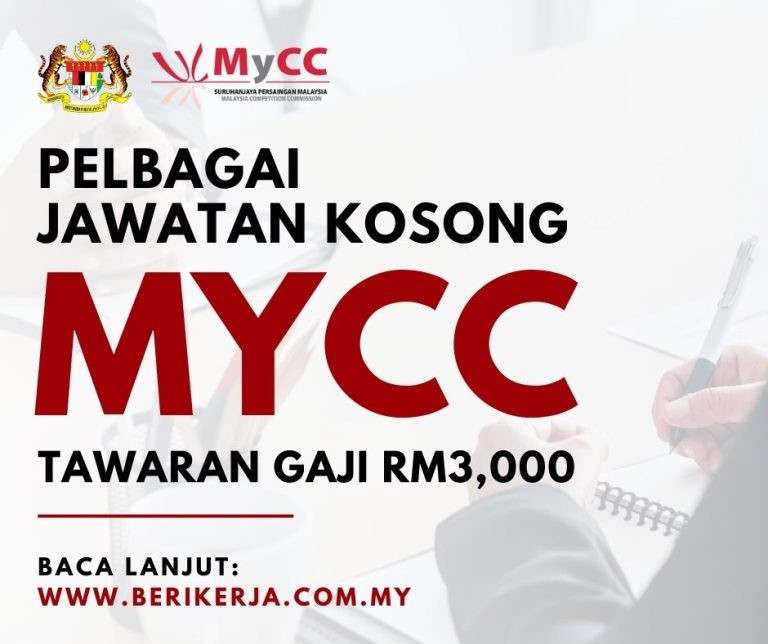 Pelbagai jawatan kosong Suruhanjaya Persaingan Malaysia (MyCC): Tawaran gaji RM3,000/sebulan