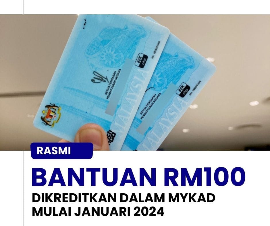 Bantuan Rm Dikreditkan Dalam Mykad Mulai Bulan Januari Syarat