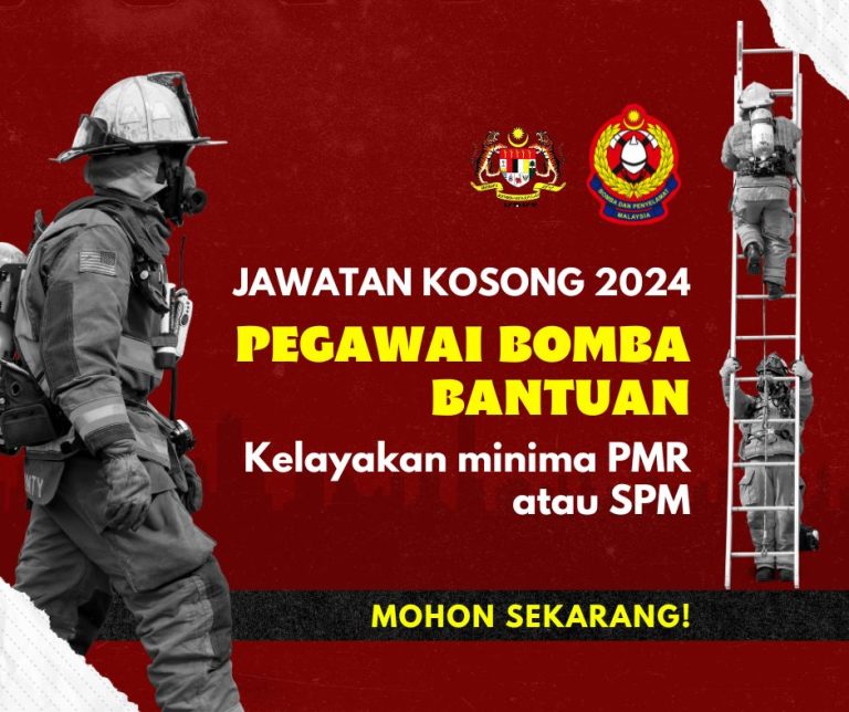 Pengambilan Pegawai Bomba Bantuan tahun 2024 telah dibuka: Kelayakan minima PMR atau SPM