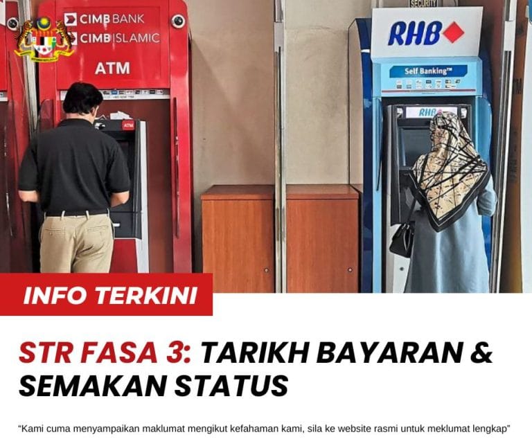 Tarikh bayaran & semakan status STR Fasa 3 untuk seluruh rakyat Malaysia