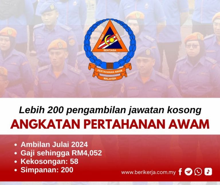 Jawatan Kosong 200 Pengambilan Di Angkatan Pertahanan Awam