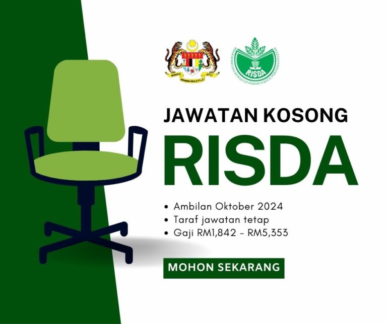 Jawatan Kosong RISDA ambilan Oktober 2024: Taraf jawatan tetap, Gaji RM1,842 - RM5,353