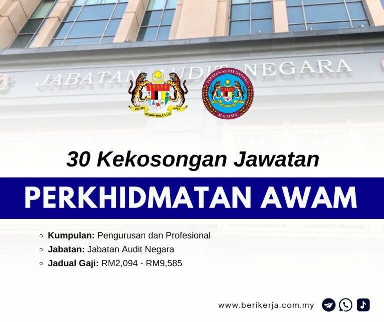 30 Kekosongan Jawatan Perkhidmatan Awam Dengan Gaji RM2,094 - RM9,585: Ini Cara Memohon