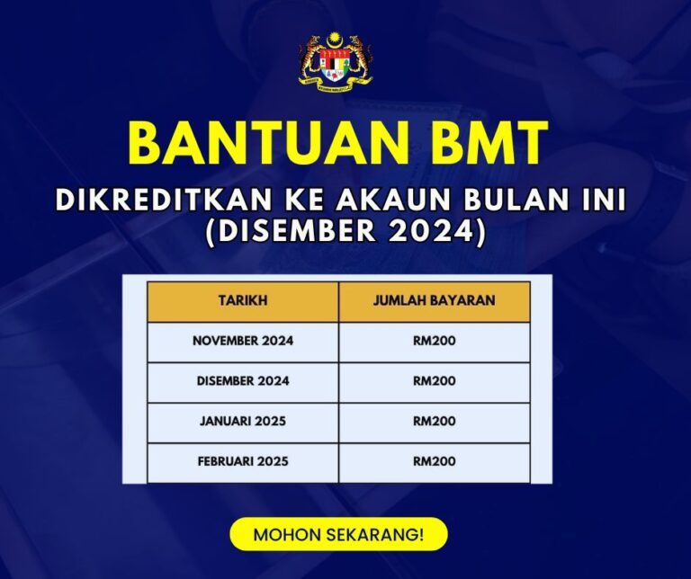 Bantuan BMT Dikreditkan Ke Akaun Bulan Ini (Disember 2024): Ini Jumlah Bayaran Kepada Penerima