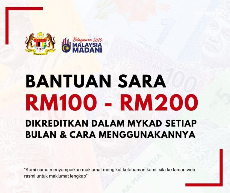 Cara Menggunakan SARA RM100 - RM200 yang Dikreditkan Dalam MyKad Setiap Bulan