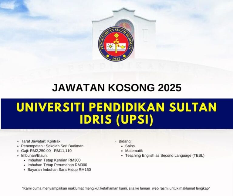 Jawatan Kosong UPSI