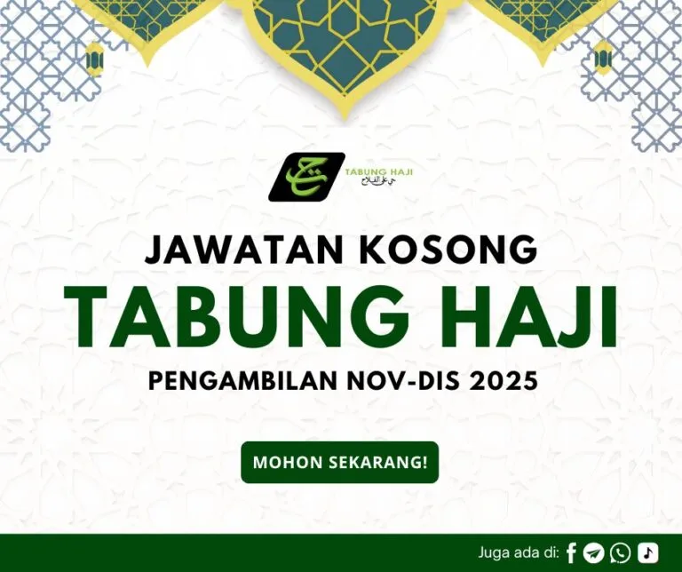 Pelbagai Jawatan Kosong Lembaga Tabung Haji: Pengambilan November-Disember 2025