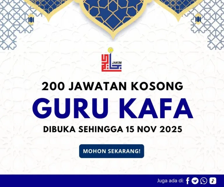 200 Jawatan Kosong Guru KAFA: Permohonan Dibuka Sehingga 15 November 2025